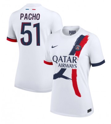 Paris Saint-Germain Willian Pacho #51 Segunda Equipación Mujer 2024-25 Manga Corta